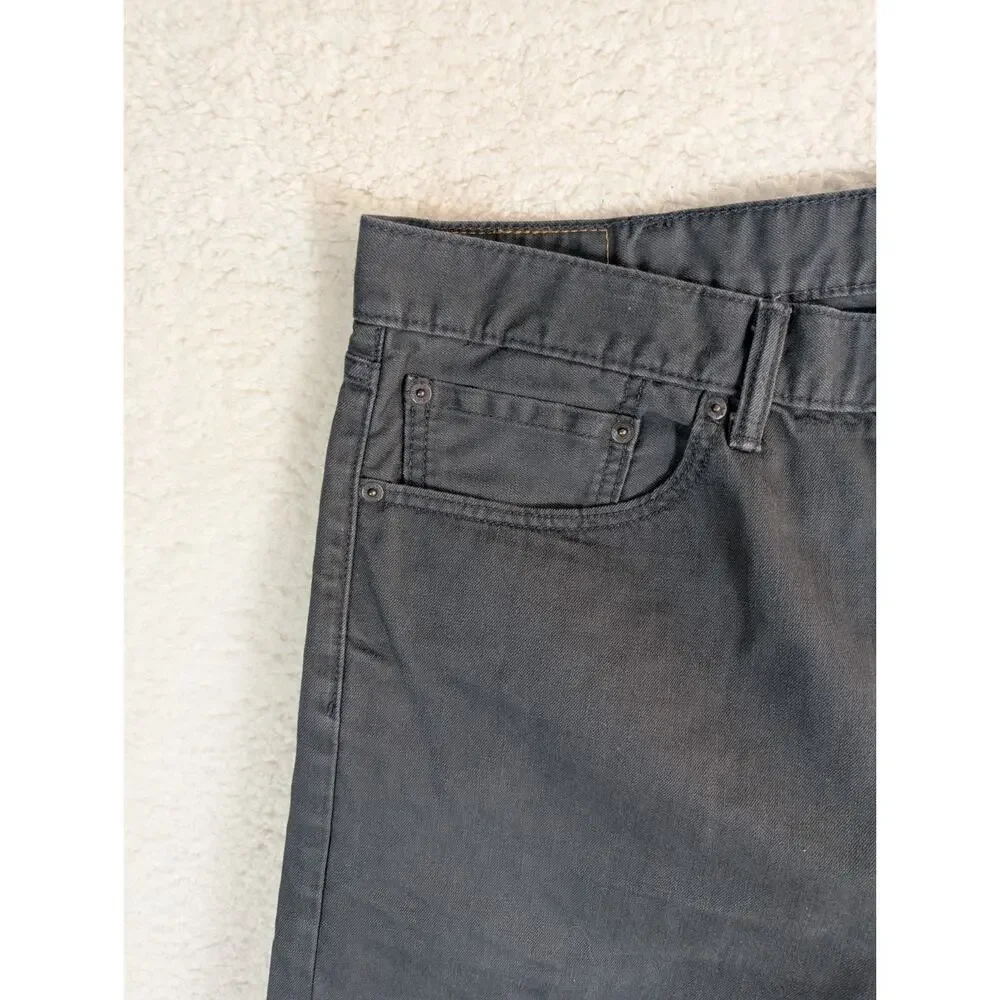Levis 505 Jeans Mens 38x32 Black Regular Fit Straight Leg Dark Wash Denim Cotton